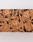 OHLAY WALLET Hand Tooled  Genuine Leather women bag western handbag purse