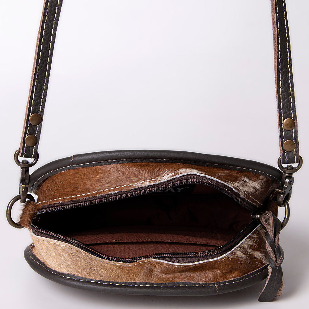 OHLAY KBG107 Canteen Hand Tooled Genuine Leather women bag western handbag purse