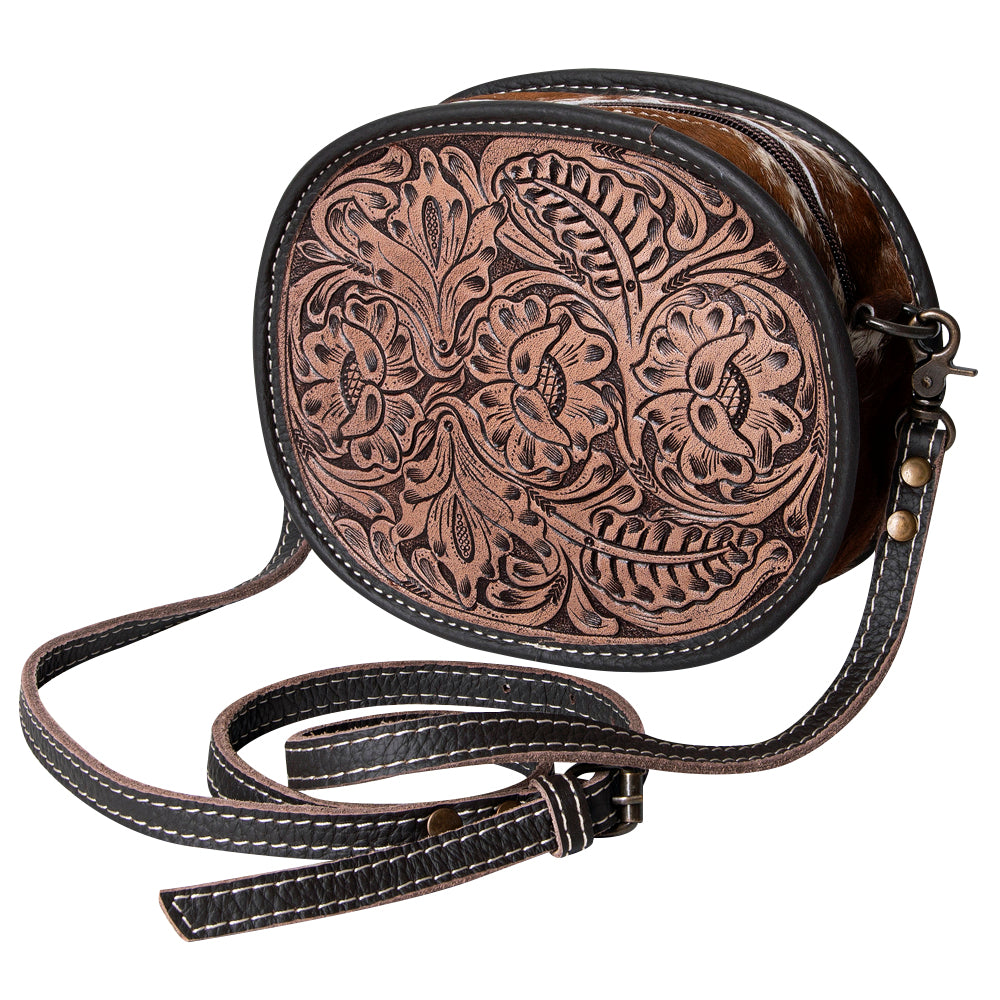 OHLAY KBG107 Canteen Hand Tooled Genuine Leather women bag western handbag purse