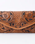 OHLAY WALLET Hand Tooled  Genuine Leather women bag western handbag purse