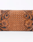OHLAY WALLET Hand Tooled  Genuine Leather women bag western handbag purse