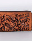 OHLAY WALLET Hand Tooled  Genuine Leather women bag western handbag purse
