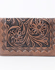 OHLAY WALLET Hand Tooled  Genuine Leather women bag western handbag purse