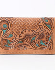 OHLAY WALLET Hand Tooled  Genuine Leather women bag western handbag purse
