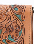 OHLAY WALLET Hand Tooled  Genuine Leather women bag western handbag purse