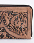 OHLAY WALLET Hand Tooled  Genuine Leather women bag western handbag purse