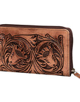 OHLAY WALLET Hand Tooled  Genuine Leather women bag western handbag purse