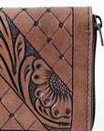 OHLAY WALLET Hand Tooled  Genuine Leather women bag western handbag purse