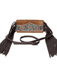 OHLAY WALLET Hand Tooled Hair-on Genuine Leather women bag western handbag purse