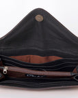 OHLAY WALLET Hand Tooled Hair-on Genuine Leather women bag western handbag purse