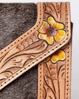 OHLAY WALLET Hand Tooled Hair-on Genuine Leather women bag western handbag purse