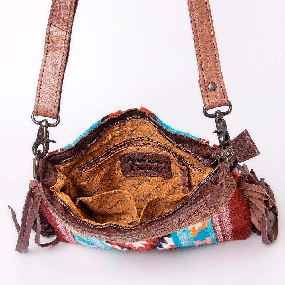 American Darling Hand Tooled Genuine Leather Women Bag Western Handbag Purse