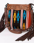 American Darling Signature Crossbody Hand Tooled Saddle Blanket Genuine Leather Women Bag Western Handbag Purse