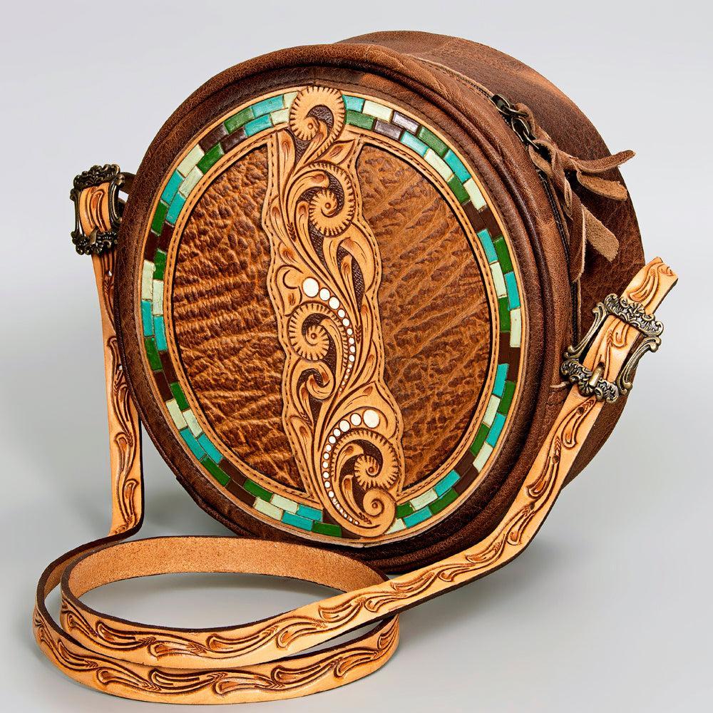 American Darling Hand Tooled Genuine Leather Women Bag Western Handbag Purse