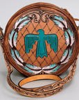 American Darling Hand Tooled Genuine Leather Women Bag Western Handbag Purse