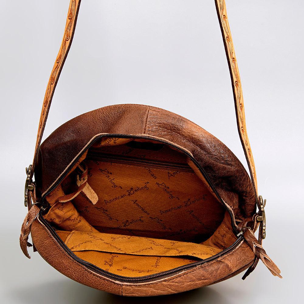 American Darling Hand Tooled Genuine Leather Women Bag Western Handbag Purse