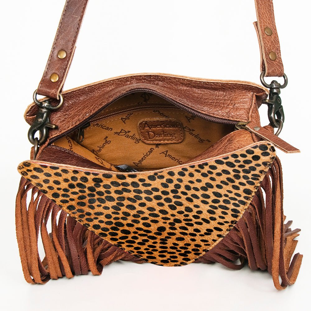 American Darling Hair On Genuine Leather Women Bag Western Handbag Purse