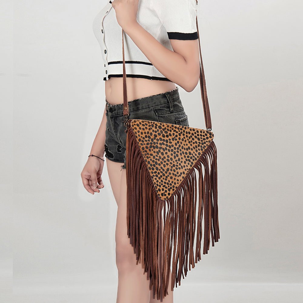 American Darling Hair On Genuine Leather Women Bag Western Handbag Purse