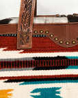 American Darling Saddle Blanket Hair On Genuine Leather Women Bag Western Handbag Purse
