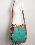 American Darling ADBG574D1 Large Crossbody Saddle Blanket Hair On Genuine Leather Women Bag Western Handbag Purse