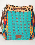 American Darling ADBG574D1 Large Crossbody Saddle Blanket Hair On Genuine Leather Women Bag Western Handbag Purse