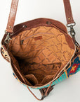 American Darling ADBG574D1 Large Crossbody Saddle Blanket Hair On Genuine Leather Women Bag Western Handbag Purse