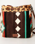 American Darling ADBG574D1 Large Crossbody Saddle Blanket Hair On Genuine Leather Women Bag Western Handbag Purse
