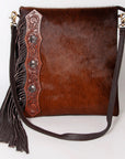 OHLAY Hobo Hand Tooled Hair-On Genuine Leather Women Bag Western Handbag Purse | Womens Handbags Belt for Summer