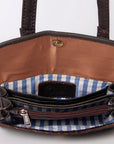 Ohlay Bags KBK107 Clutch Hand Tooled Hair-On Genuine Leather Women Bag Western Handbag Purse