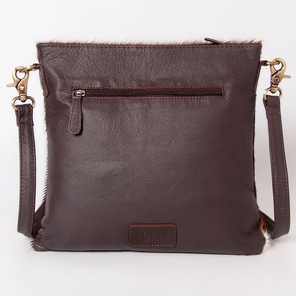 Ohlay Bags KBK109 Cross Body I Hand Tooled Hair-On Genuine Leather Women Bag Western Handbag Purse
