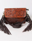 Ohlay Bags KBK121 Clutch Hand Tooled Hair-On Genuine Leather Women Bag Western Handbag Purse