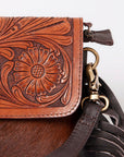 Ohlay Bags KBK121 Clutch Hand Tooled Hair-On Genuine Leather Women Bag Western Handbag Purse