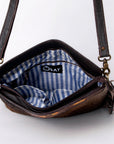 KBA102 Ohlay Western Genuine Hair-On Leather Hand Tooled Women Crossbody Bags