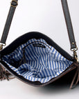 Ohlay Bags KBA107 Cross Body I Hand Tooled Hair-On Genuine Leather Women Bag Western Handbag Purse