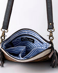 Ohlay Bags KBA109 Cross Body I Hand Tooled Hair-On Genuine Leather Women Bag Western Handbag Purse