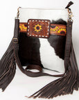 Ohlay Bags KBA110 Cross Body I Hand Tooled Hair-On Genuine Leather Women Bag Western Handbag Purse