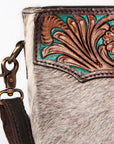 Ohlay Bags KBA112 Cross Body I Hand Tooled Hair-On Genuine Leather Women Bag Western Handbag Purse