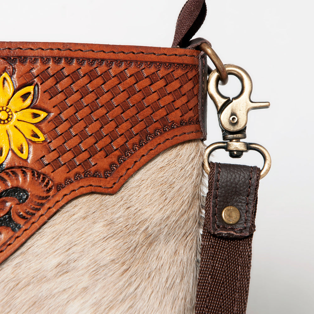 Ohlay Bags KBA117 Cross Body I Hand Tooled Hair-On Genuine Leather Women Bag Western Handbag Purse