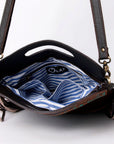 OHLAY KBA118 Clutch Hand Tooled Hair-On Genuine Leather women bag western handbag purse