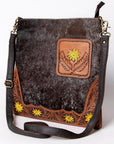Ohlay Bags KBA119 Cross Body I Hand Tooled Hair-On Genuine Leather Women Bag Western Handbag Purse