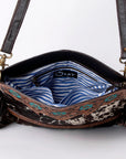 Ohlay Bags KBA120 Cross Body I Hand Tooled Hair-On Genuine Leather Women Bag Western Handbag Purse