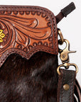 Ohlay Bags KBA121 Cross Body I Hand Tooled Hair-On Genuine Leather Women Bag Western Handbag Purse