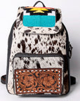 OHLAY KBA123 Backpack Hand Tooled Upcycled Wool Hair-On Genuine Leather women bag western handbag purse