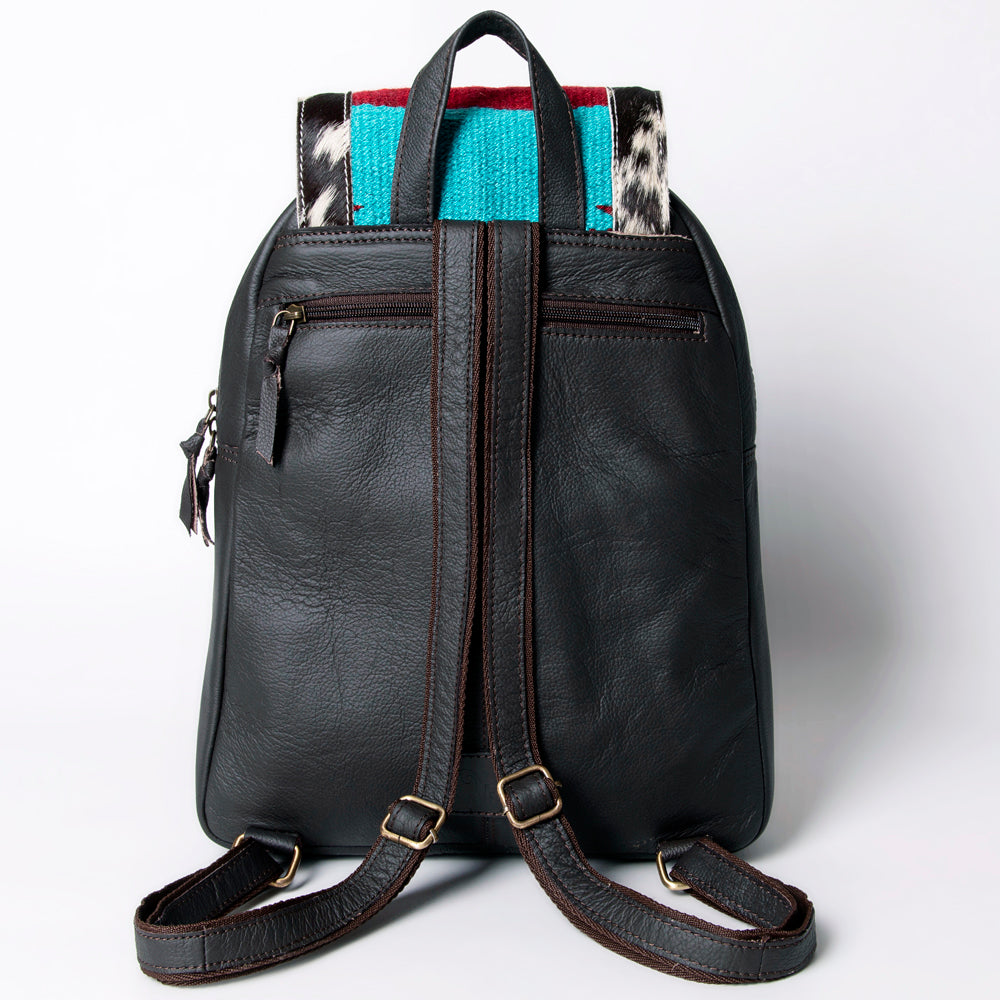 OHLAY KBA123 Backpack Hand Tooled Upcycled Wool Hair-On Genuine Leather women bag western handbag purse