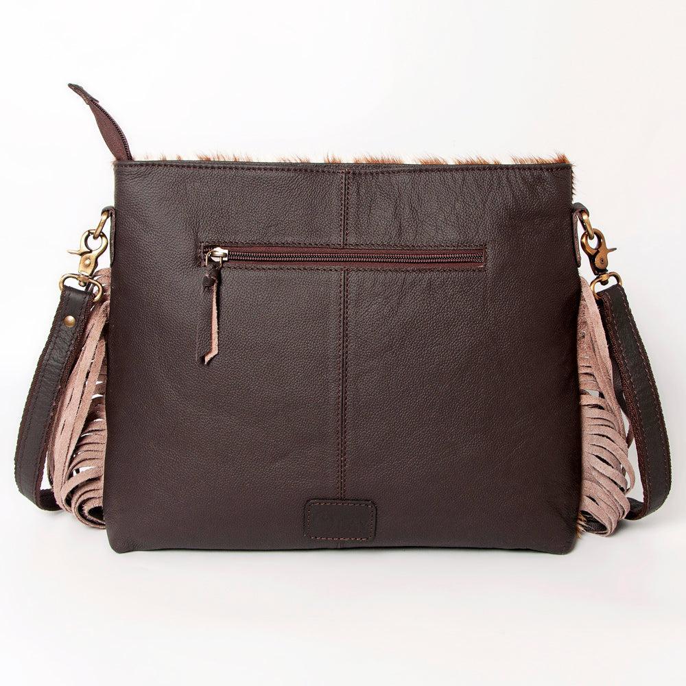 Ohlay Bags KBA124 Cross Body I Hand Tooled Hair-On Genuine Leather Women Bag Western Handbag Purse