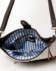 OHLAY KBA125 HOBO Hand Tooled Hair-on Genuine Leather women bag western handbag purse