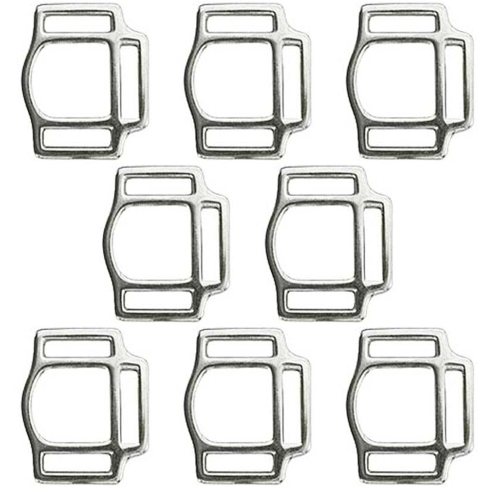 Hilason 1 Inch Malleable iron 3 Way Halter Square Nickel Plt. –