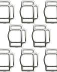 Hilason 1 Inch Malleable iron 3 Way Halter Square Nickel Plt. –