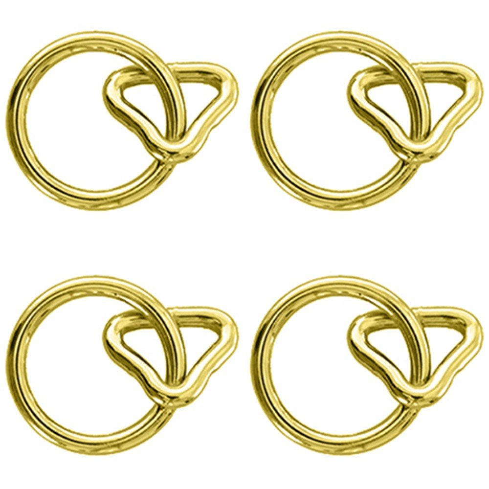 Hilason 1 Inch Loop 1/4 Ring Brass Plt. – Hilason