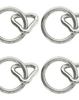 Hilason 1Inch Loop 1 1/4 Inch Ring Nickel Plt. – Hilason